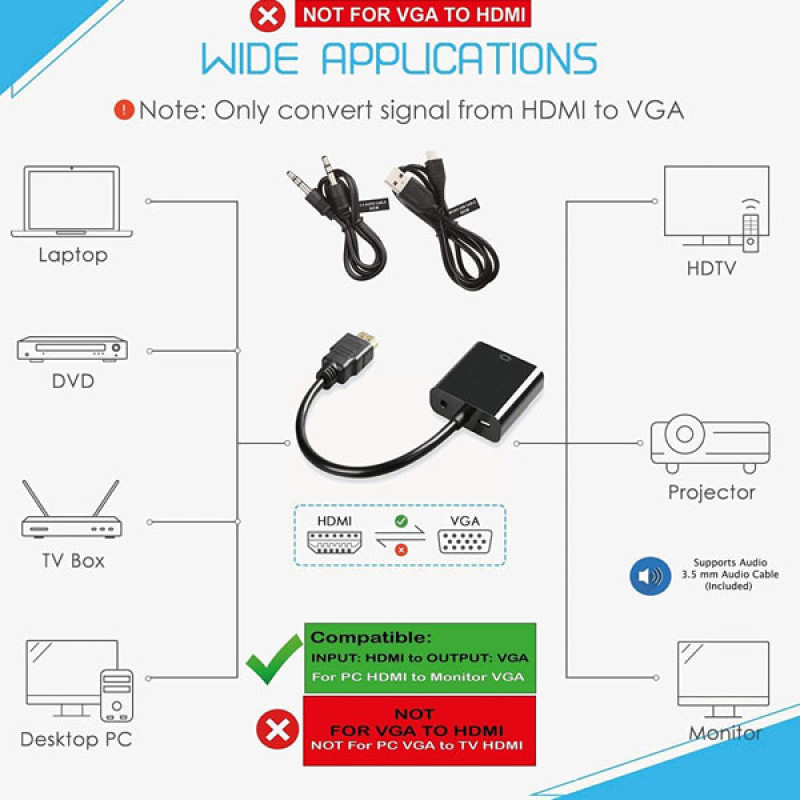 مبدل HDMI به VGA ایلون مدل CV1001