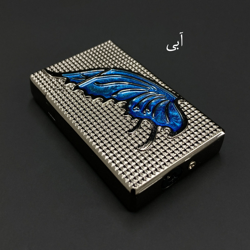 فندک گازی مدل دکمه ای طرح پروانه کد DKD-1306
