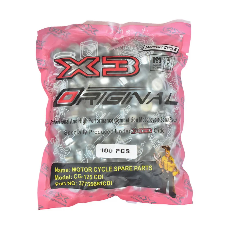 پیچ گلگیر جلو موتور سیکلت ایکس تری مدلX3108  کد 12x6 بسته 4 عددی