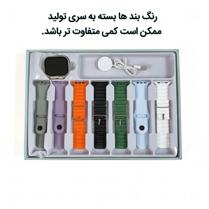 ساعت هوشمند 49 میلی متری اوکپو مدل 7in1 با ۷ بند سیلیکونی