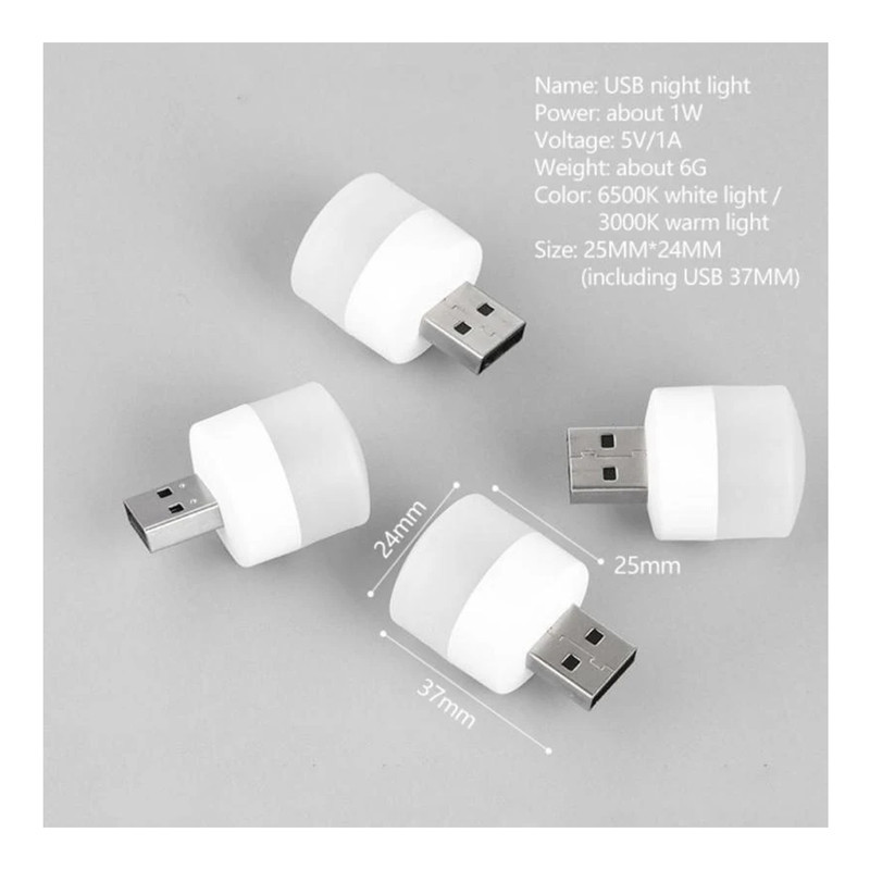 چراغ قوه مدل USB بسته 5 عددی