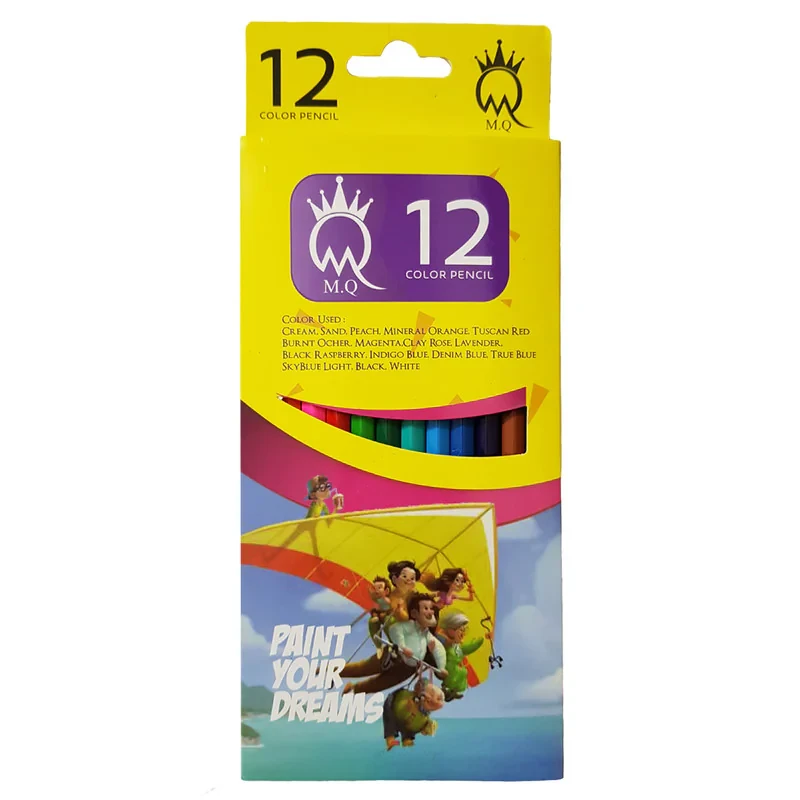 مداد رنگی 12رنگ ام کیو مدل M.Q.12