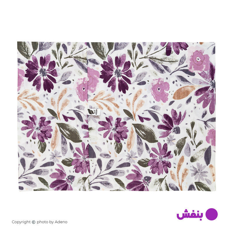 روبالشی فیلور آدنو مدل بنفشه کد FI44 سایز 70x50 سانتی متر بسته 2 عددی
