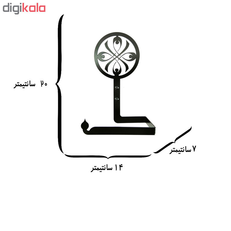 پایه رول دستمال کاغذی ملو طرح تای چی کد KMJ7