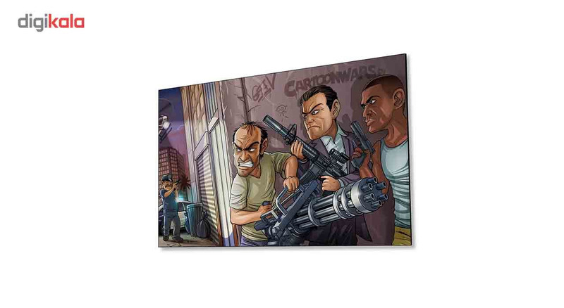تابلو شاسی ونسونی طرح GTA V Comic سایز 30x40