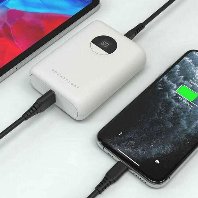 پاوربانک 20 وات پاورلوژی مدل Ultra Compact PPBCHA04 ظرفیت 10000 میلی‌آمپرساعت