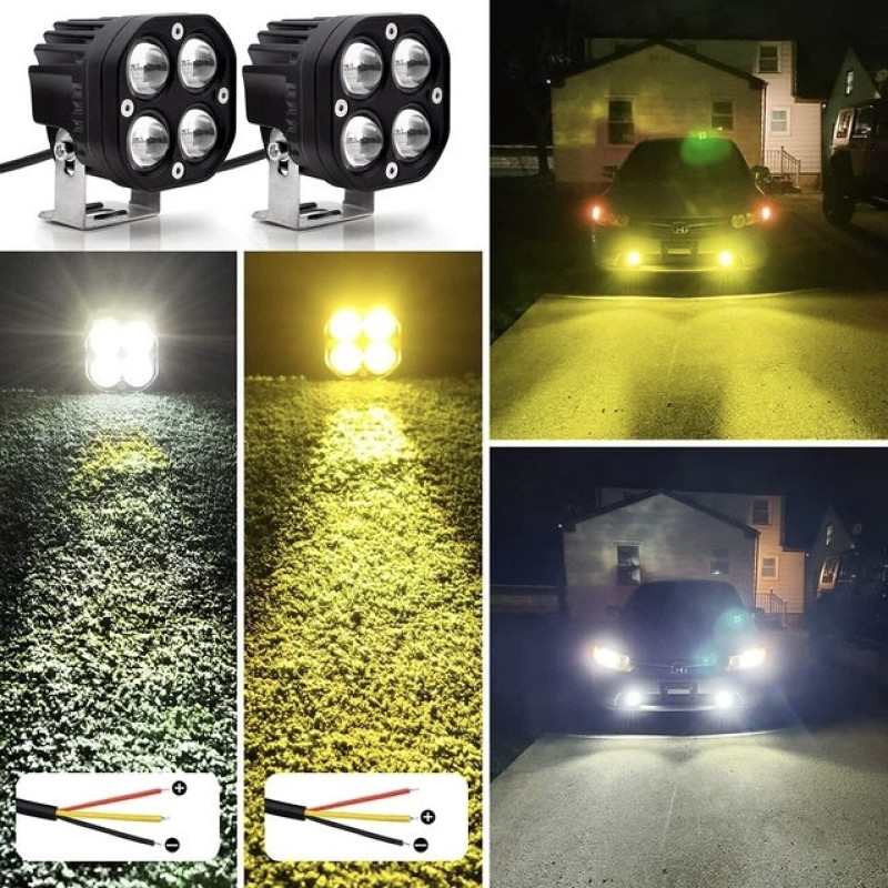 پرژکتور موتور سیکلت مدل LEDWORK بسته 2 عددی