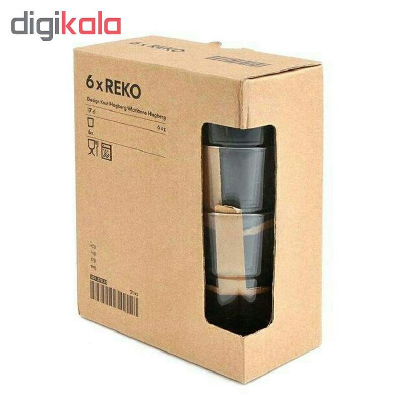 لیوان ایکیا مدل Reko بسته 6 عددی
