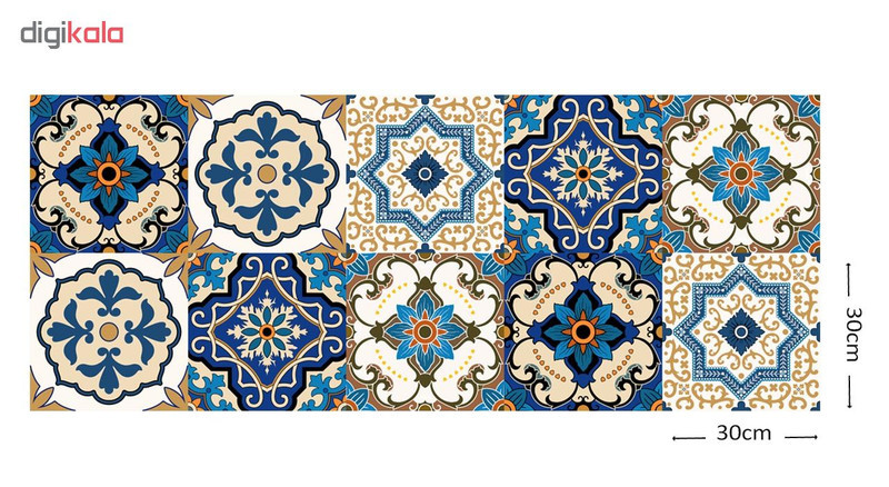 استیکر کاشی مدل آبتین مجموعه 10 عددی
