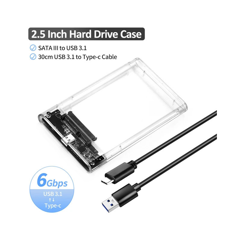 قاب هارد دیسک 2.5 اینچ اکسترنال USB-C مدل US-128