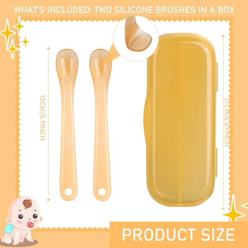قاشق کودک مدل SILICONE بسته 2 عددی