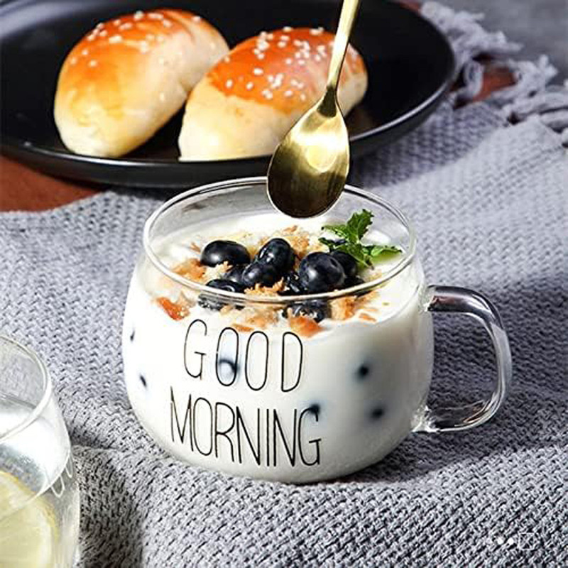 لیوان مدل GOOD MORNING  به همراه زیر لیوانی