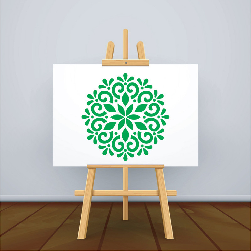 شابلون طرح گل صدبرگ کد 30cm