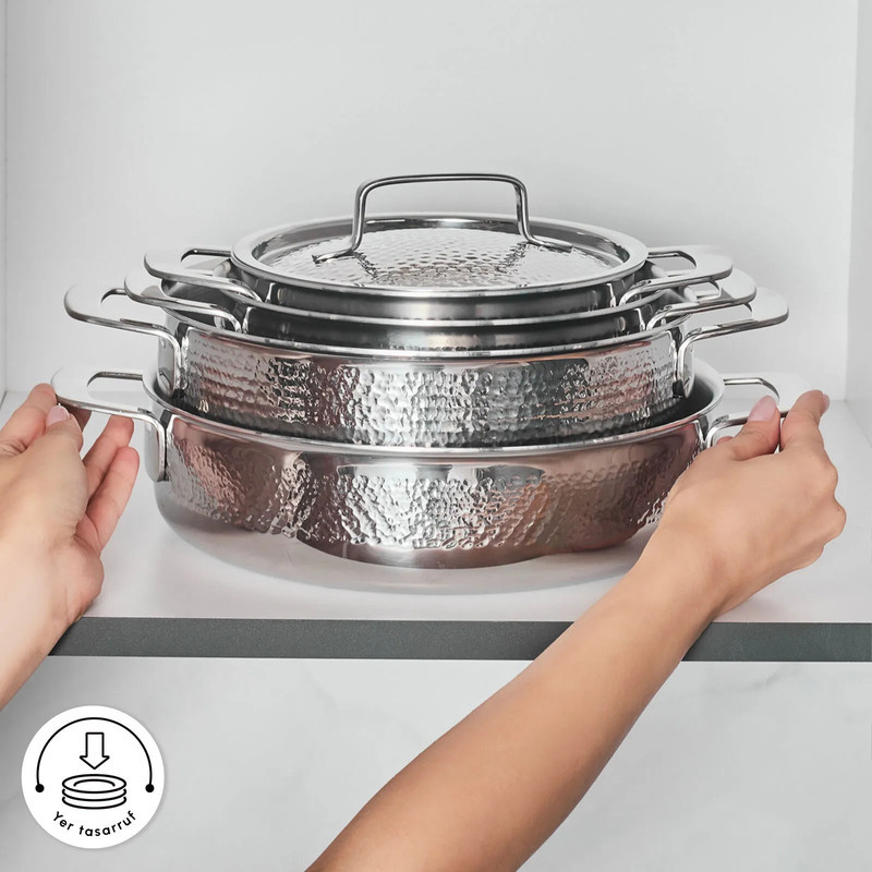 سرویس قابلمه استیل 8 پارچه کاراجا مدل Voyager