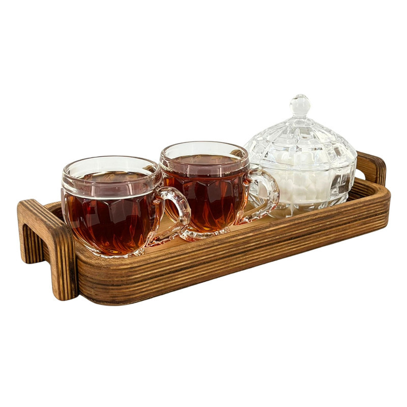 سینی مدل دسته دار چوبی کد SN051
