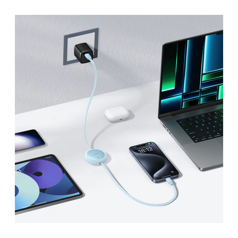 کابل تبدیل USB-C بیسوس مدل P10364500111-01 طول 1 متر