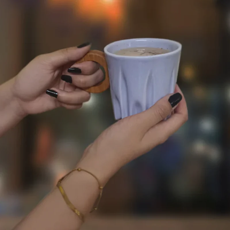 ماگ مدل دسته چوبی