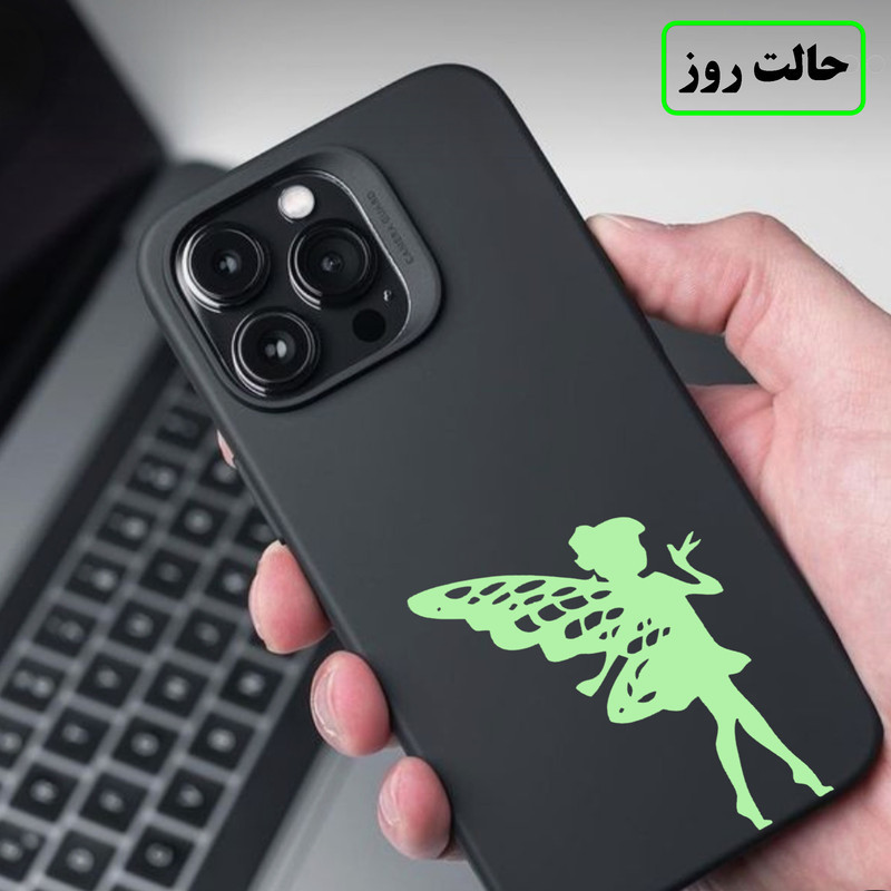 استیکر کلید و پریز مدل شبنما طرح  فرشته بالدار کد 011
