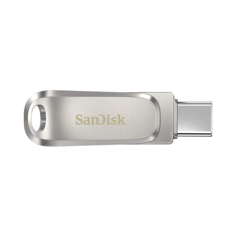 فلش مموری سن دیسک مدل Luxe ظرفیت 32 گیگابایت سرعت خواندن 150 مگابایت بر ثانیه اتصال USB-C طراحی ساده و وزن 19 گرم