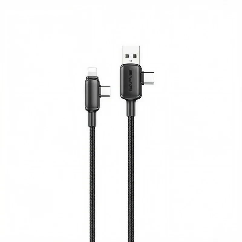 کابل تبدیل USB-C  USB به USB-C  لایتنینگ اوی مدل CL-184 طول 2 متر