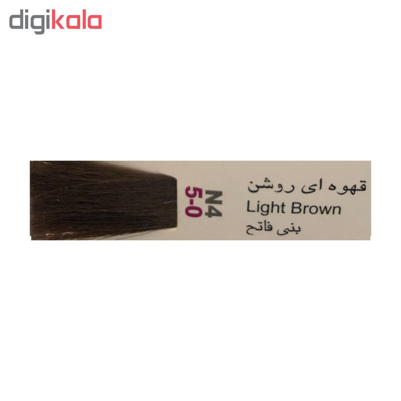 رنگ مو پادینا شماره N4-5-0 حجم 100 میلی لیتر رنگ قهوه ای روشن