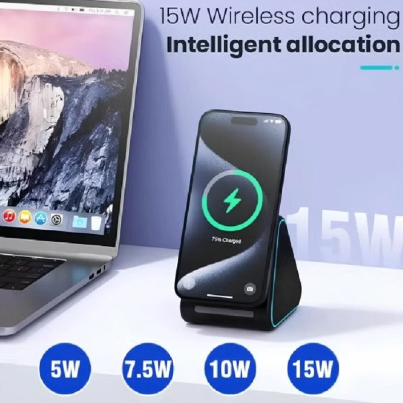 شارژر و اسپیکر رومیزی گرین لاین مدل mag trio به همراه کابل شارژ