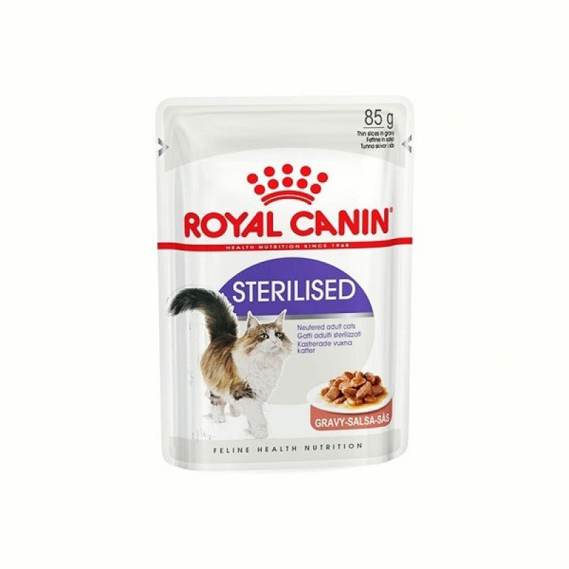 پوچ گربه بالغ عقیم شده رویال کنین مدل Sterilised وزن 85 گرم
