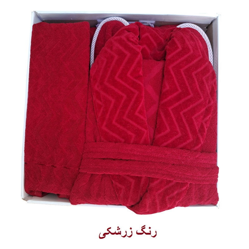 سرویس حوله پالتویی ۴ تکه الماس مدل تن پوش برجسته کد  H_403 سایز ۱۲۵ سانتی متر