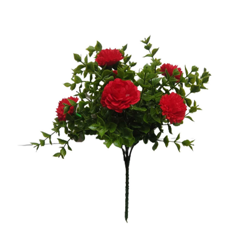 دسته گل مصنوعی شمشاد کد 500، شامل 6 گل، شاخه شمشاد، ابعاد 15×15×30 سانتی‌متر، وزن 150 گرم
