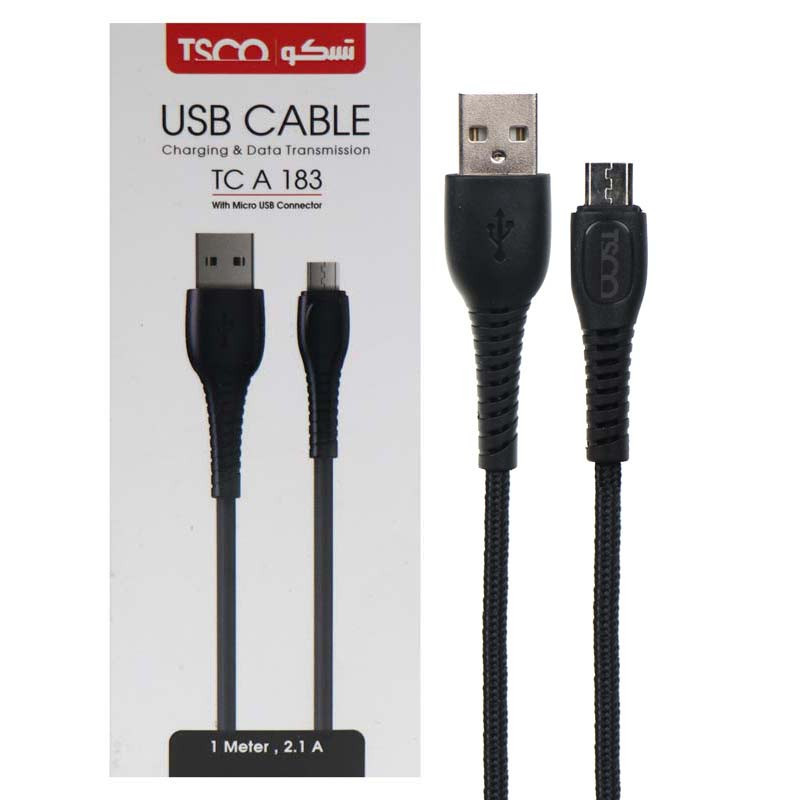 کابل تبدیل USB به Microusb تسکو مدل TCA 183 طول 1 متر