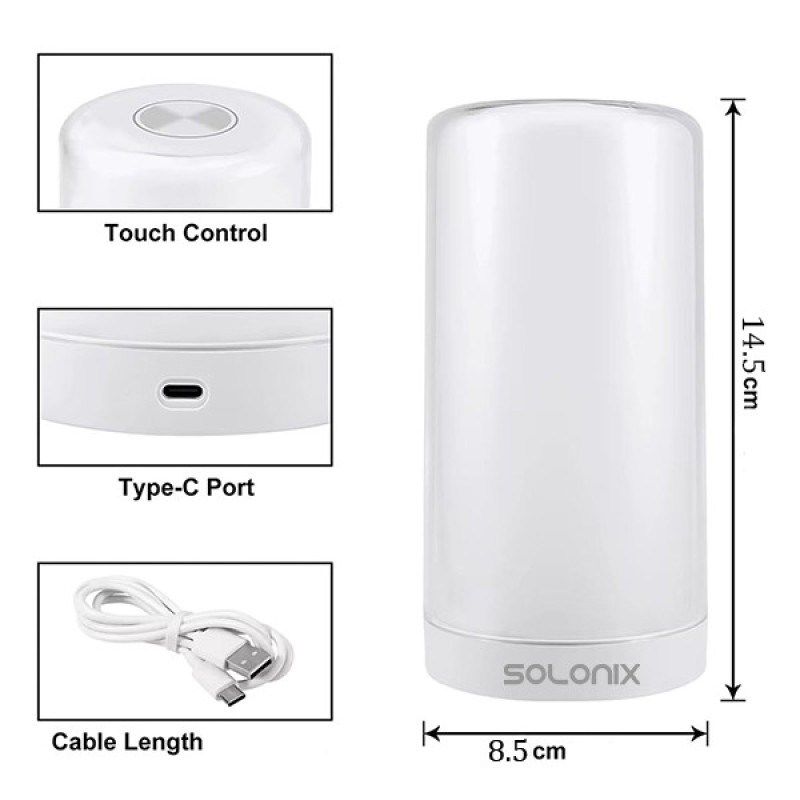 چراغ خواب سولونیکس مدل Touch Lamp کد c107