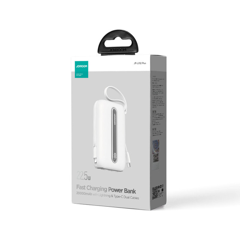 پاور بانک ۲۲۵ وات جوی روم مدل JR-L012 PLUS با ظرفیت ۲۰۰۰۰ هزار میلی آمپر ساعت