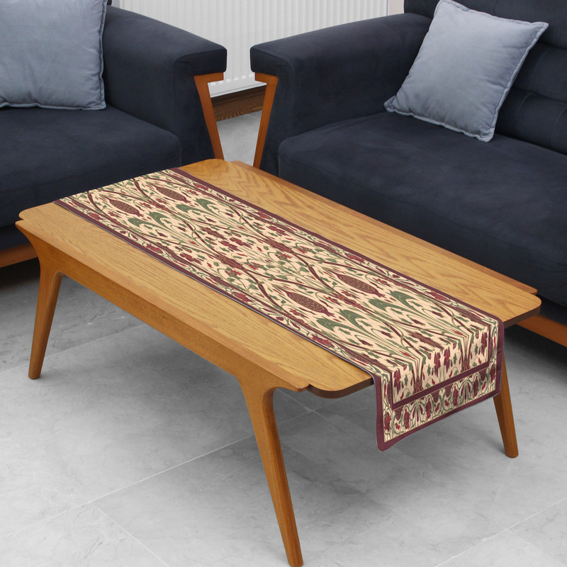 رانر ریحانلوکس مدل شکوفه انار کد RH130 سایز 145x45 سانتی‌متر