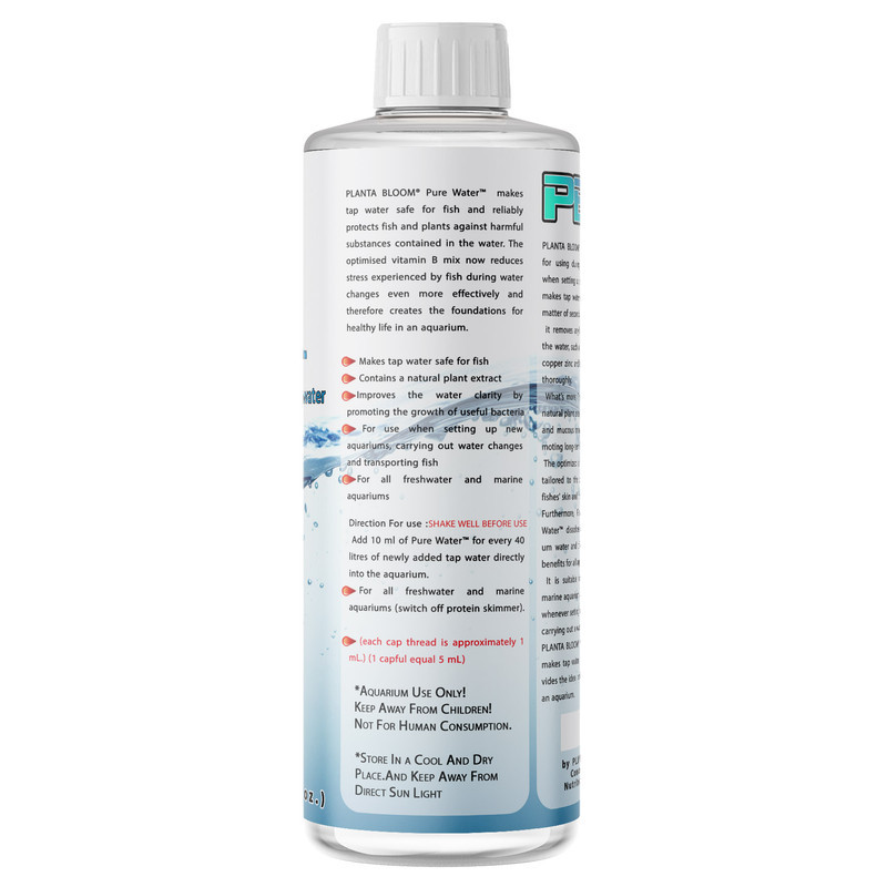 محلول آماده ساز آب آکواریوم پلانتا بلوم مدل Pure Water حجم 250 میلی لیتر