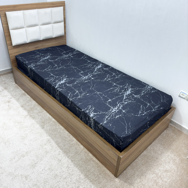 ملحفه ناتوسا مدل کشدار گرانیت یک نفره سایز 120x200 سانتی متر