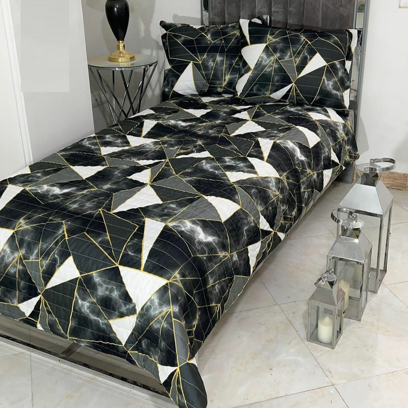 روکش لحاف  مدل هندسی niki011  یک نفره سایز 220×160 سانتی متر