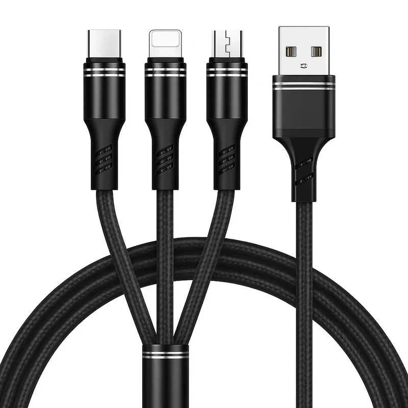 کابل تبدیل USB به micro USB  USB-C  لایتنینگ سمگپرس مدل دیتا پلاس طول یک متر