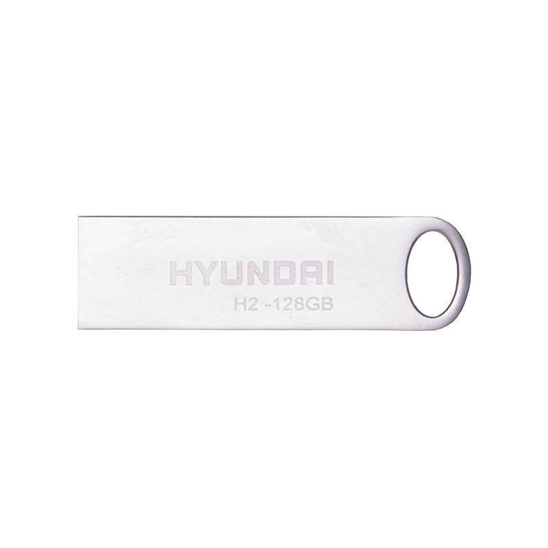 فلش مموری هیوندای مدل H2 ظرفیت 128 گیگابایت با رابط USB 3.2، سرعت خواندن 100 مگابایت بر ثانیه، ضد آب، ضد ضربه، ضد اثر انگشت و مقاوم در برابر گرد و غبار و لرزش