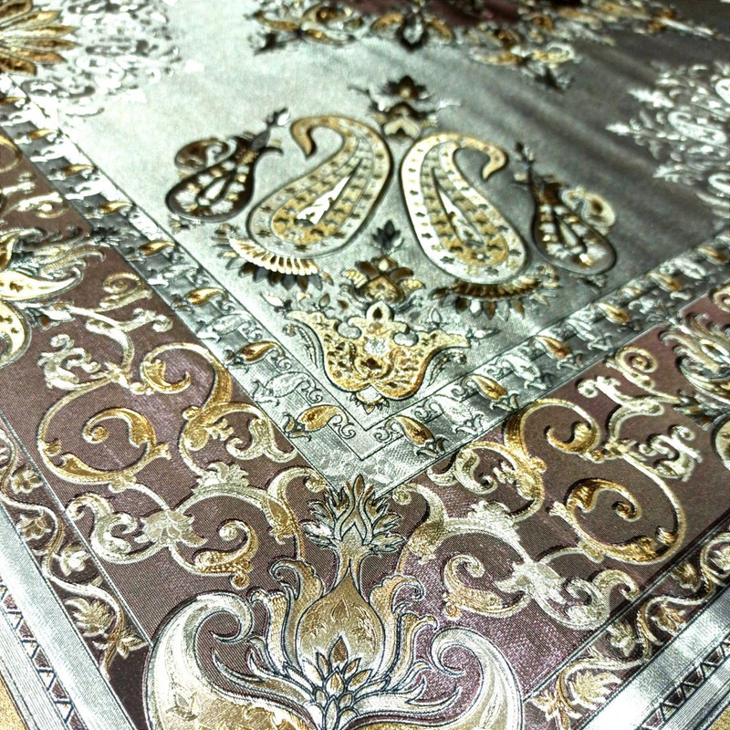 سفره چهار نفره طرح ترمه مدل پشت نخی رزین سایز 100×100 سانتی متر