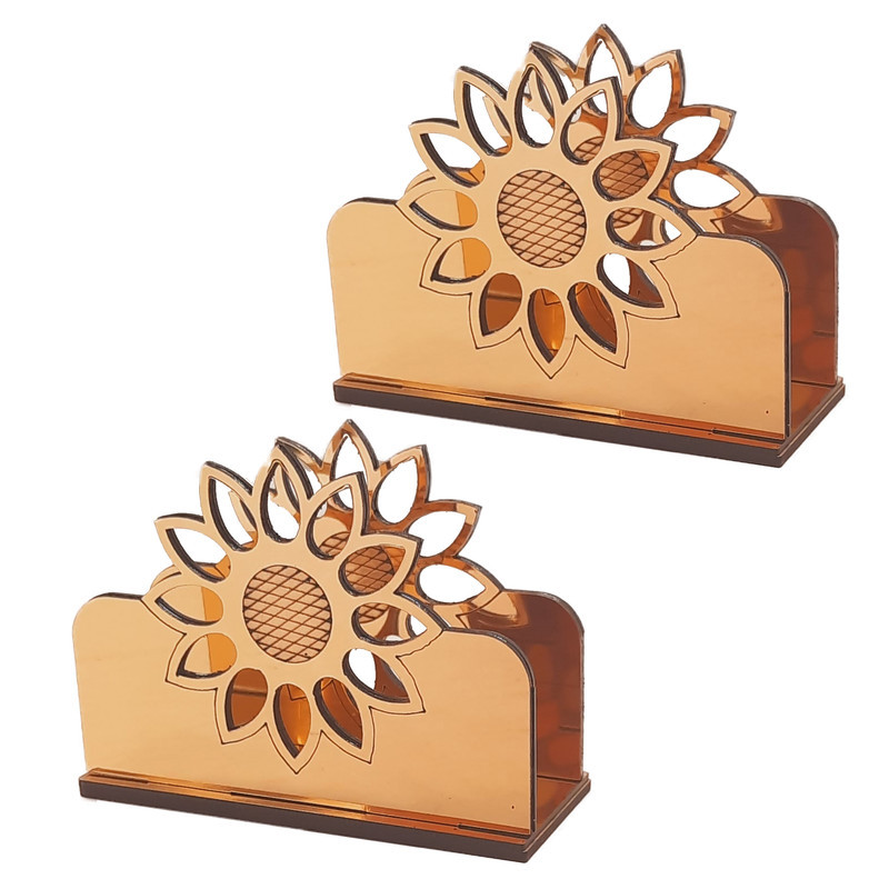 جای دستمال کاغذی تیکما مدل آفتابگردان کد KIT D3C بسته 2 عددی