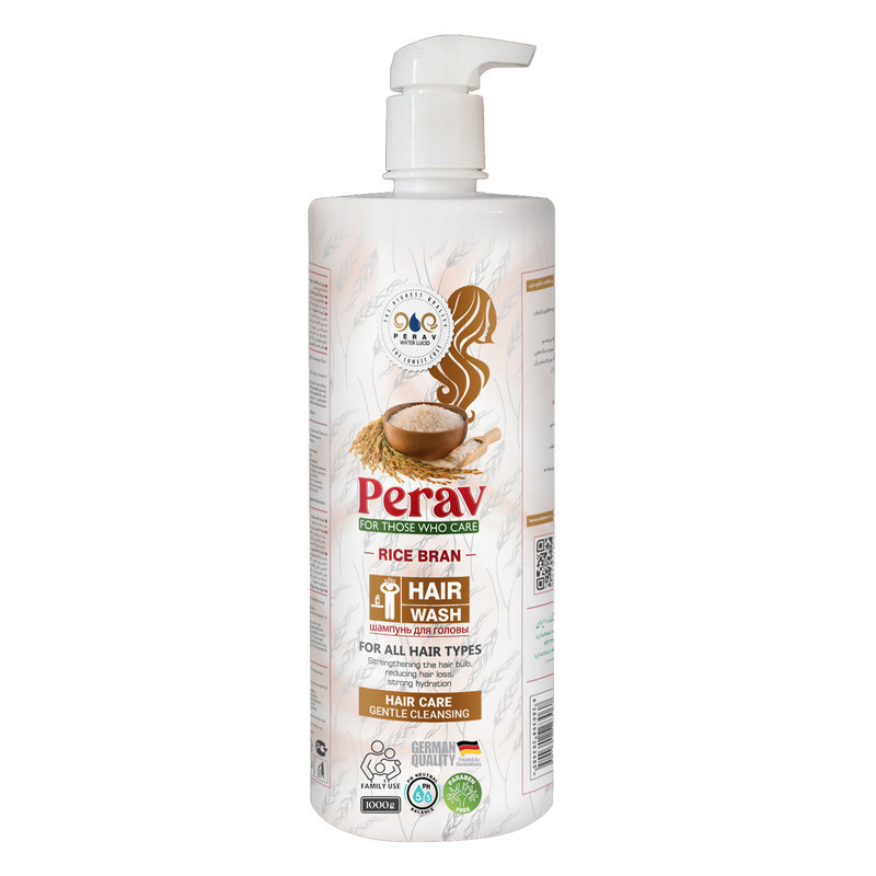 شامپو مو پراو مدل سبوس برنج مناسب برای انواع مو وزن 1000 گرم