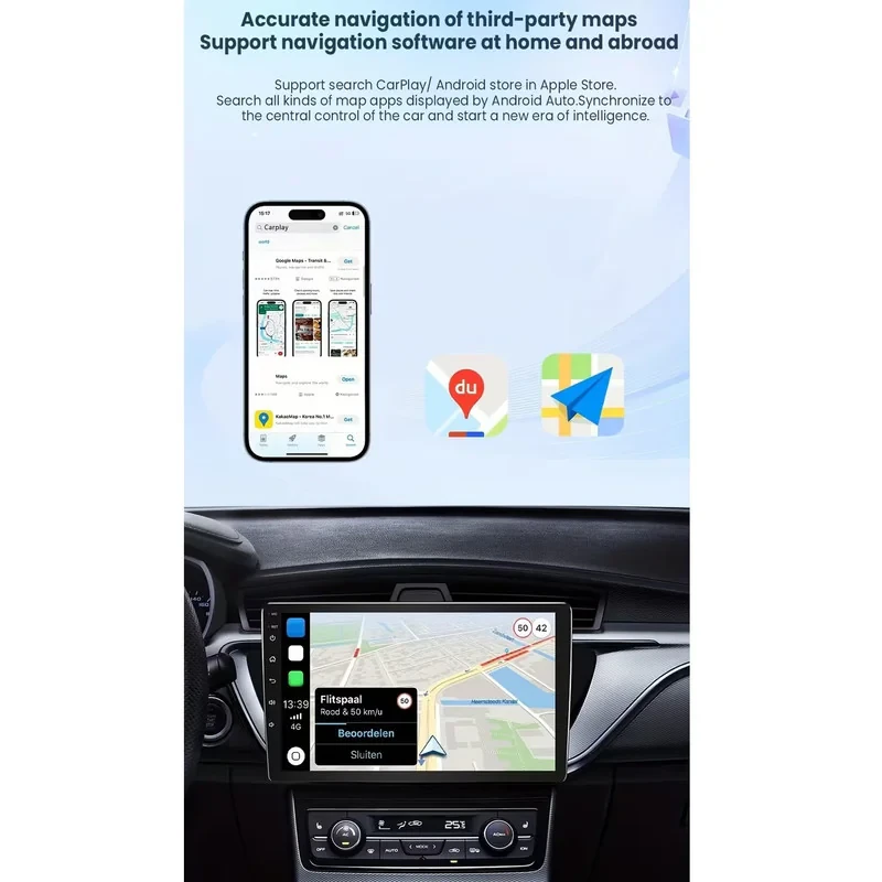 کارپلی و اندروید اتو مدل CPAA M10 2in1 CarplayAndroid Auto به همراه مبدل USB به USB-C