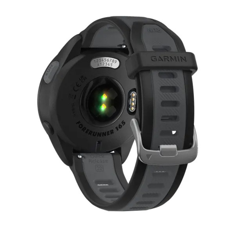 ساعت هوشمند گارمین مدل Forerunner 165 دارای قابلیت های کنترل موسیقی (Music Player)، قابلیت تغییر طرح ساعت یا تم بند سیلیکون