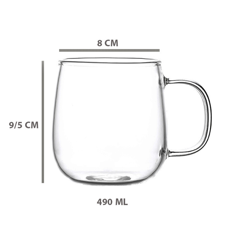 لیوان دلی مدل بشکه ای کد 490ML