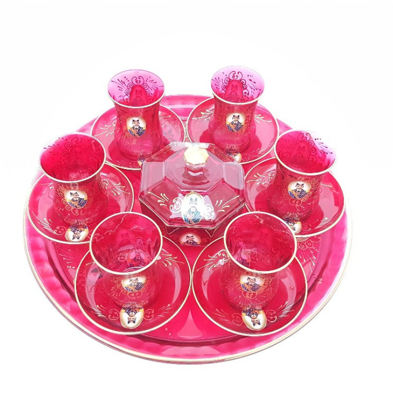 سرویس چای خوری 15 پارچه طرح شاه عباسی