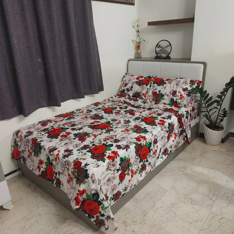 سرویس روتختی مدل گلدارniki200 2  کد 200 دو نفره سه تکه