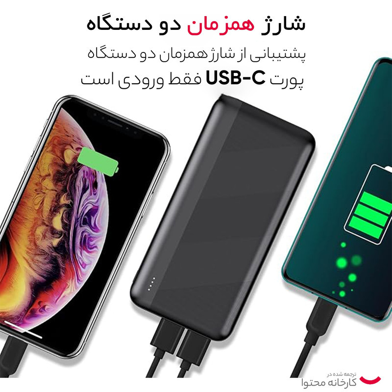 پاوربانک اکسیژن مدل OX-140  22.5W ظرفیت 20000 میلی آمپر ساعت