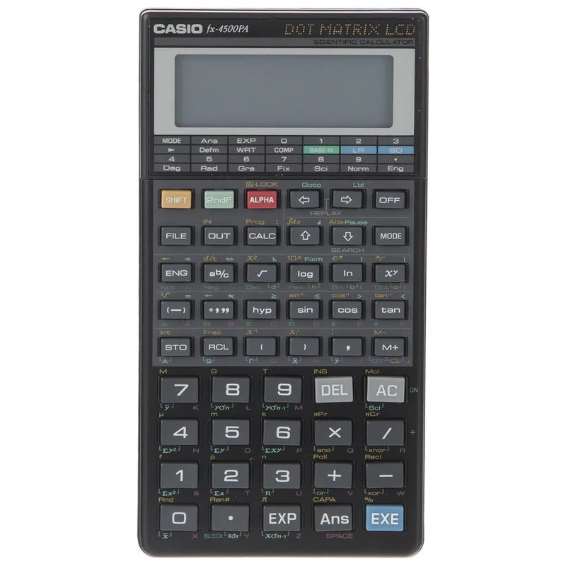 ماشین حساب کاسیو مدل Fx-4500PA به همراه راهنمای فارسی