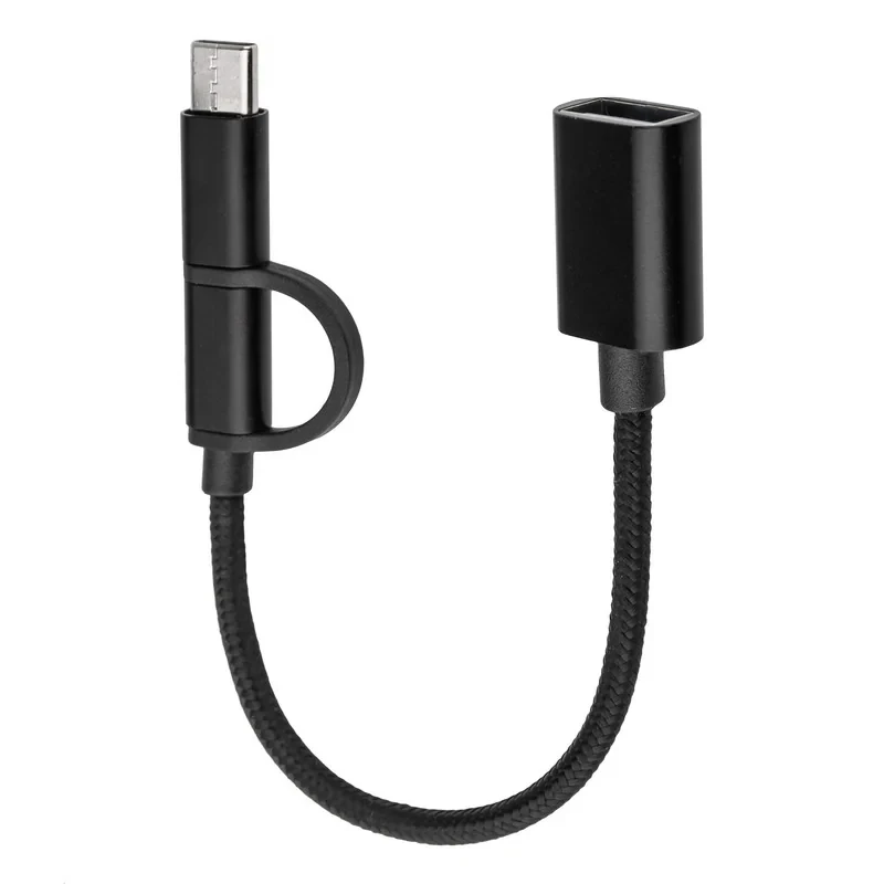 مبدل OTG USB-A 3.0 به USB-CMicroUSB مدل GP-91 به طول 0.2 متر