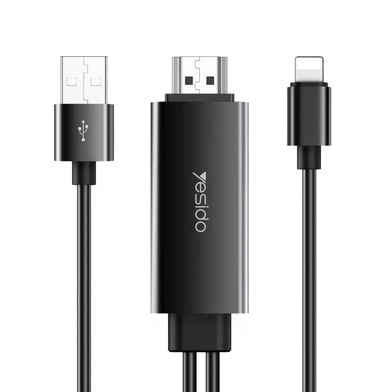کابل تبدیل لایتنینگ به HDMI usb یسیدو مدل HM04 طول 1.8 متر